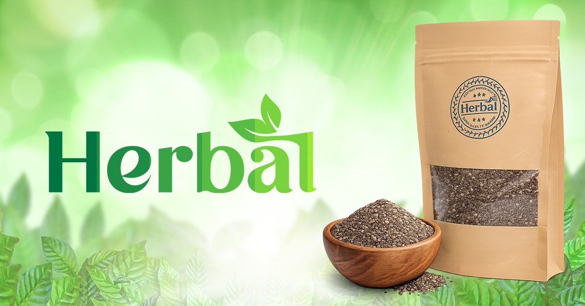 Premium Chia Seeds by HERBAL SHOPE in a natural bowl with wooden spoon showing a healthy superfood rich in fiber, Omega-3 fatty acids, protein, and essential nutrients.