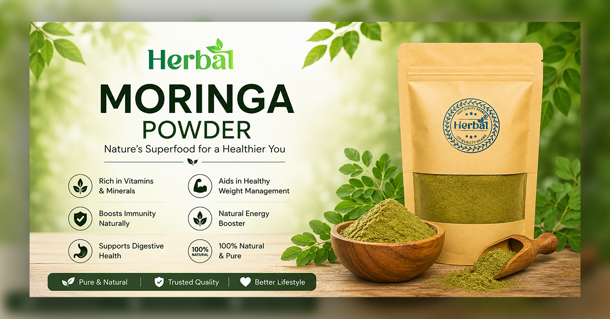 Herbal Shope Moringa Powder – premium green moringa leaf powder for everyday nutrition
